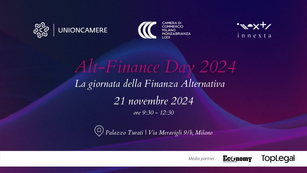 In arrivo Alt-Finance Day 2024, la giornata della finanza alternativa. TopLegal sarà media partner