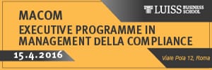 In partenza l’Executive Programme in Management della Compliance